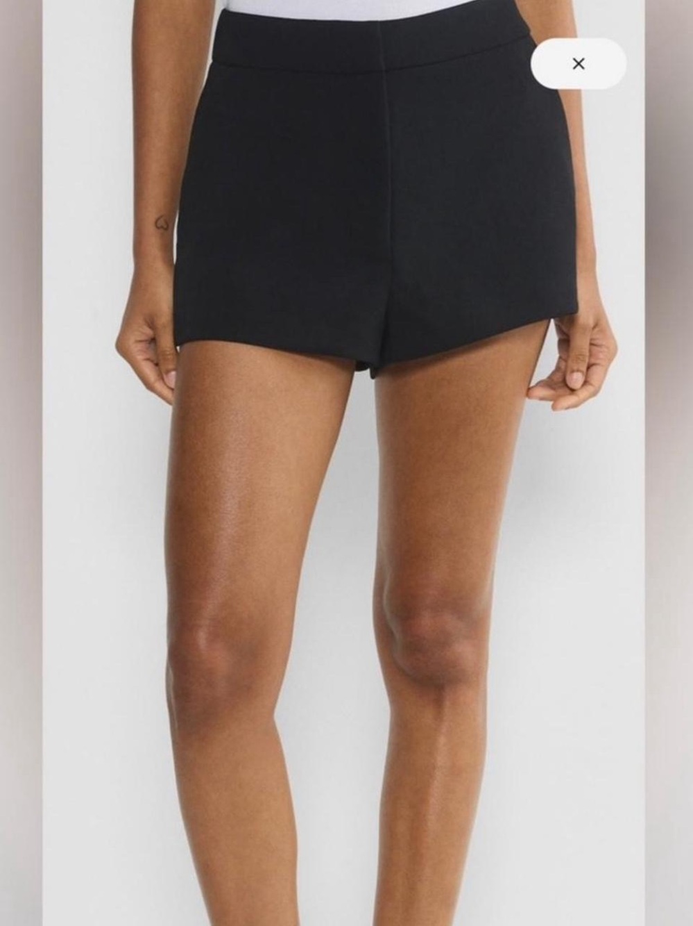 Aritzia Wilfred Black Linen High-Rise Mini Shorts 3โ Size 0